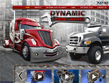 Tablet Screenshot of dynamicdieselworks.com